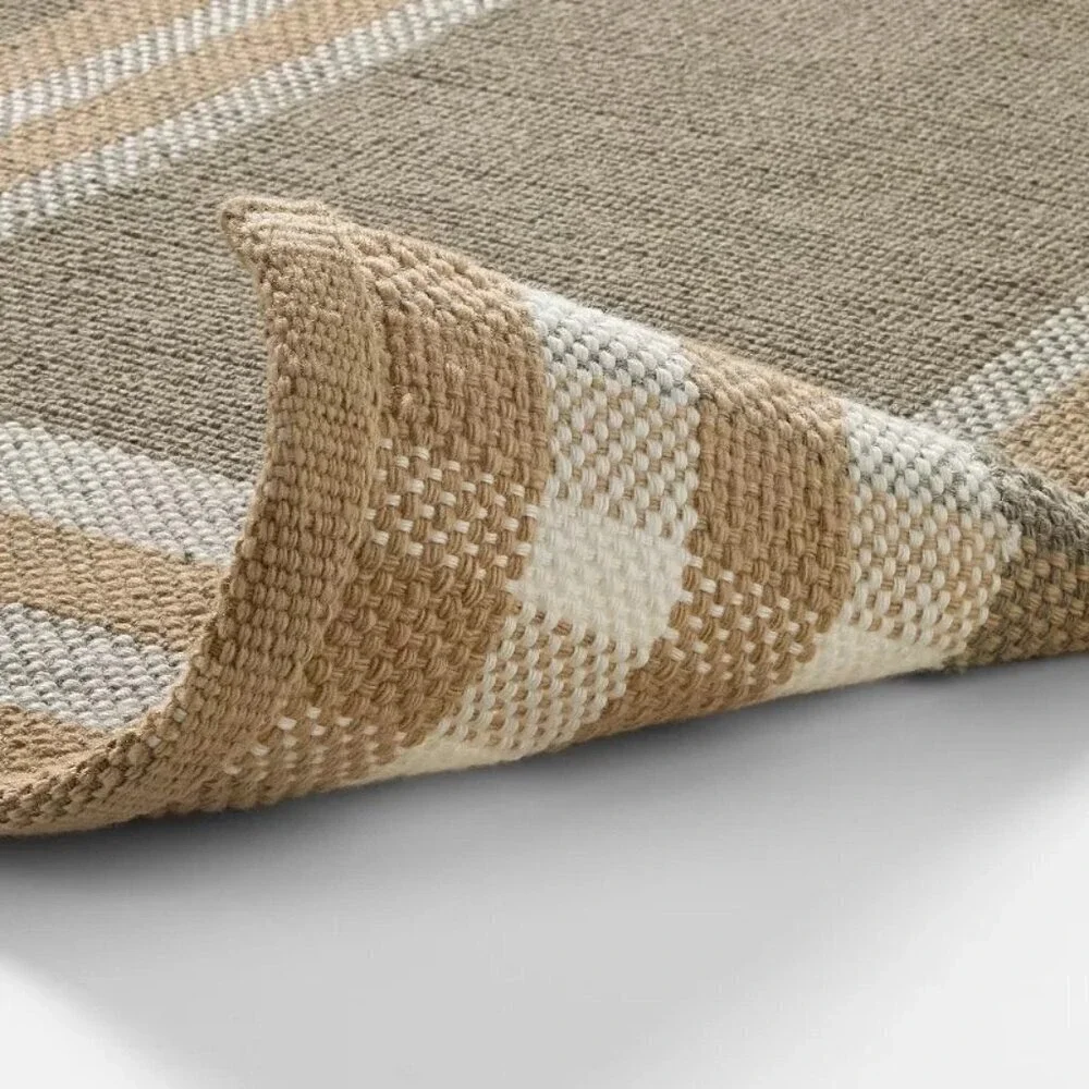 Neutral Plaid Layering Rug 2x3 - Threshold Studio McGee,‎ Indoor Outdoor
